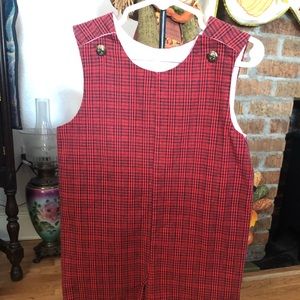 The Children’s Hour Toddler Boys Plaid Shortall 4T